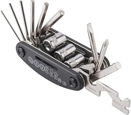 Mountain Bike Multi Tool – Hex Head, Screwdriver & Wrench | Compact All-in-One Repair Kit
